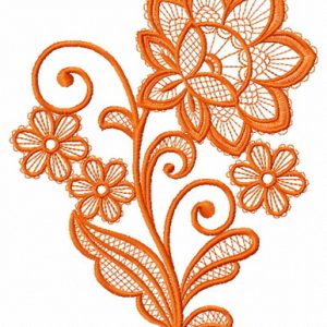 Lace flower 15 embroidery design