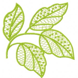 Lace leaves embroidery design