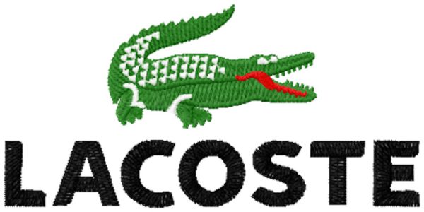 Lacoste logo embroidery design