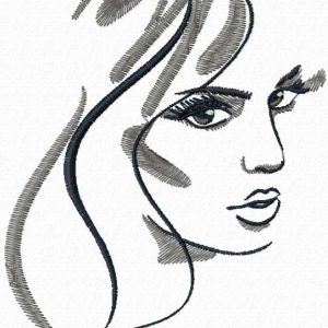 My beautiful lady embroidery design