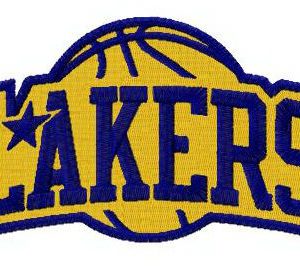 Lakers logo embroidery design
