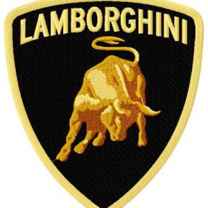 Lamborghini logo embroidery design