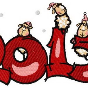 Lamb's year embroidery design