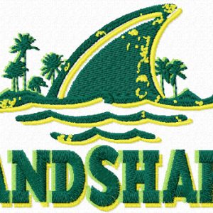 LandShark Lager logo embroidery design