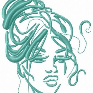 Languishing look embroidery design