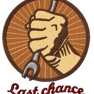 Last chance 2 embroidery design