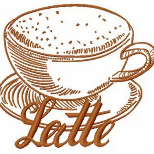 Latte 3 embroidery design