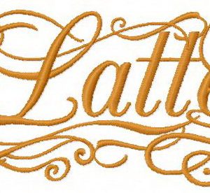 Latte embroidery design