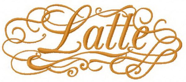 Latte embroidery design