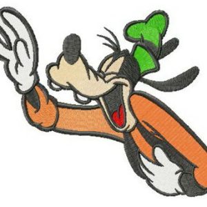Laughing Goofy embroidery design