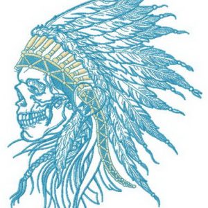 Leader of warriors embroidery design