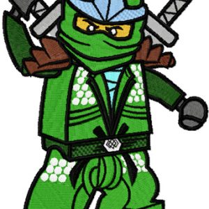 LEGO Ninjago Green Ninja Lloyd ZX  embroidery design