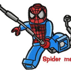 Lego Spiderman embroidery design
