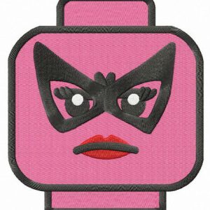 LEGO woman head embroidery design