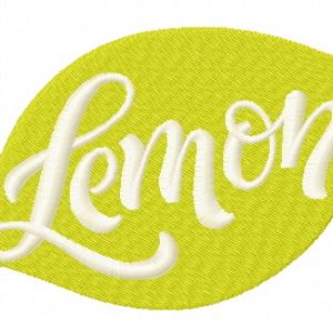 Lemon embroidery design