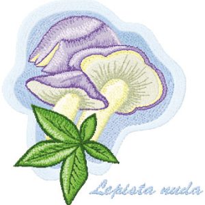 Lepista nuda embroidery design