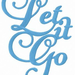 Let it go embroidery design