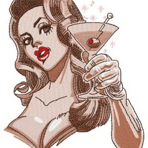 Let's drink embroidery design