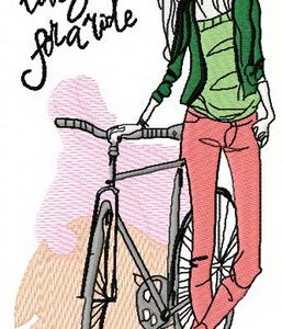 Let's go for ride 2 embroidery design
