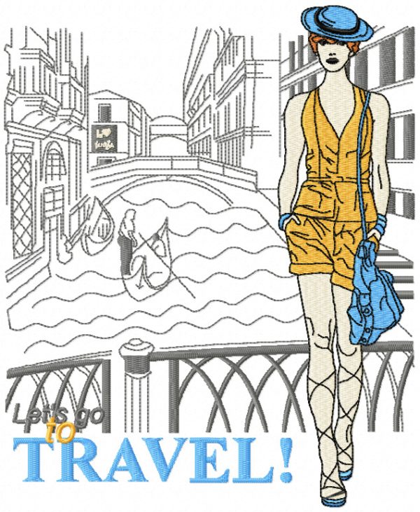 Let"s go to Travel! embroidery design