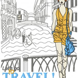 Let"s go to Travel! embroidery design