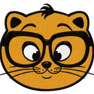 Library cat embroidery design