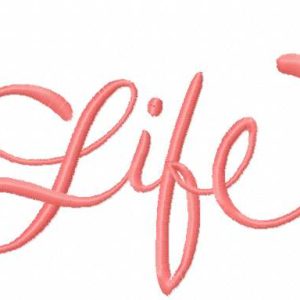 Life embroidery design