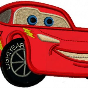 Lightning McQueen applique embroidery design
