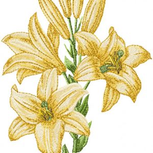 Bouquet of Lilies  embroidery design