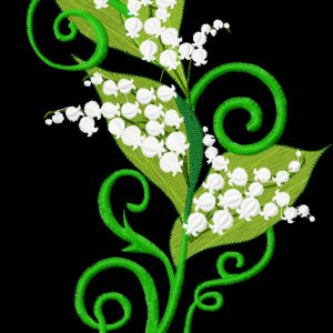 Lily of the valley embroidery design