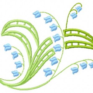 Lily of the valley lace embroidery design