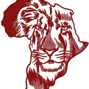 Lion Africa embroidery design