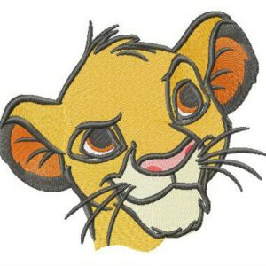 Lion cub Simba embroidery design