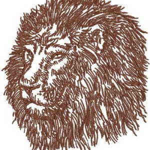 Lion embroidery design