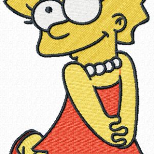 Lisa cute embroidery design