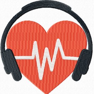 Listen to your heart embroidery design