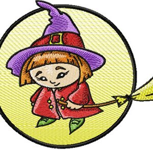 Little Witch embroidery design