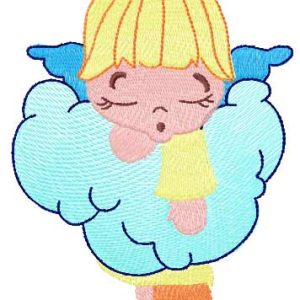 Little sleeping angel embroidery design