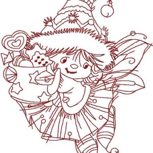 Little cute Christmas Angel embroidery design