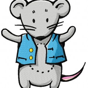 Cute little mouse embroidery design