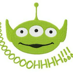 Little Green Man oooohhh embroidery design