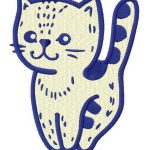 Little kitten embroidery design