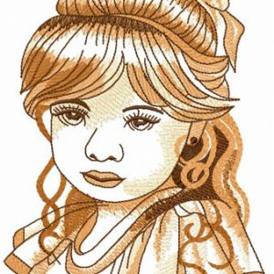 Little miss embroidery design