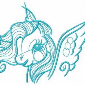 Little Pony head embroidery design