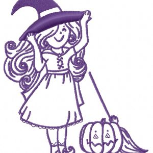 Little witches 5 embroidery design
