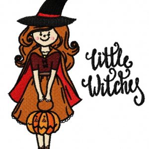 Little witches embroidery design