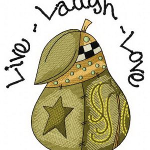 Live Laugh Love embroidery design