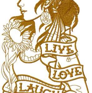 Live Love Lauch 2 embroidery design