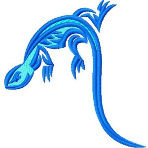 Lizard embroidery design