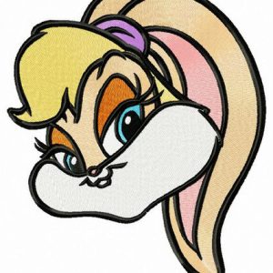 Lola bunny head embroidery design